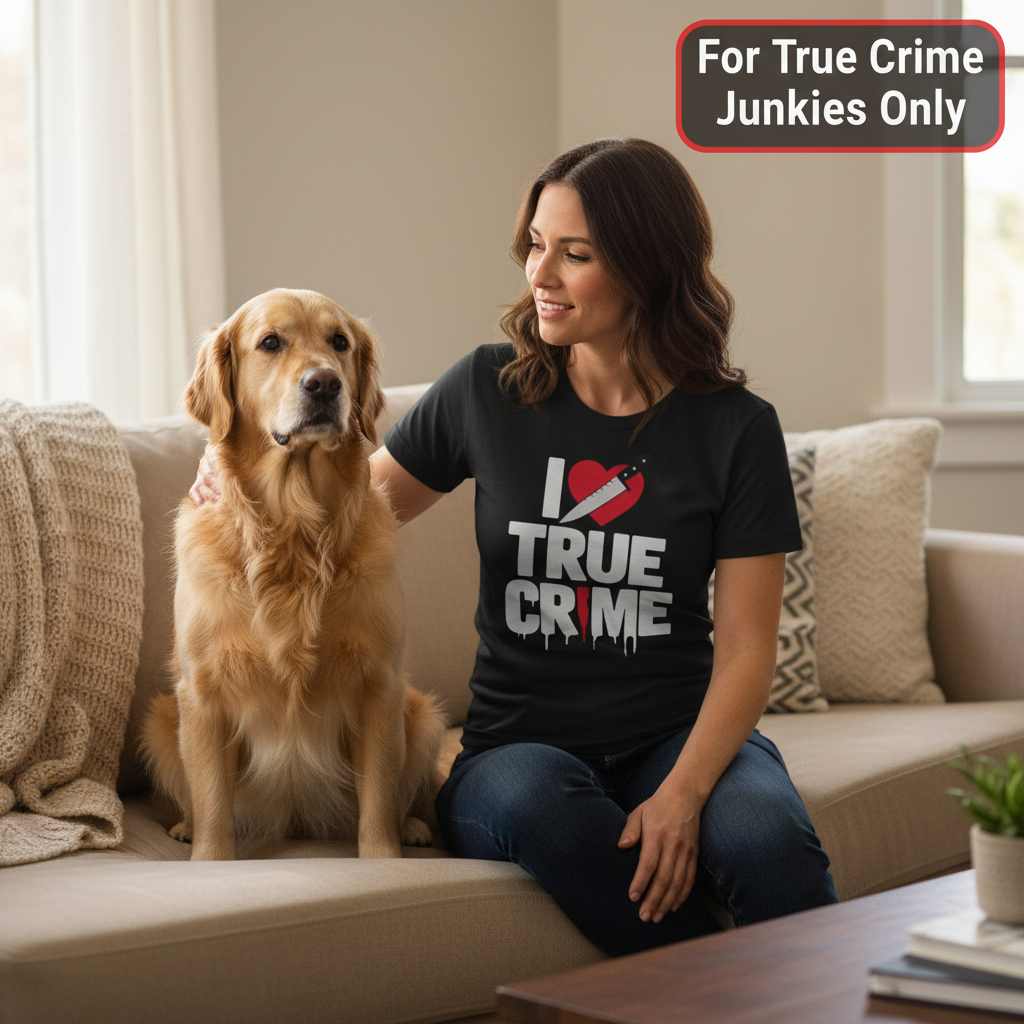 I Love True Crime T-Shirt_pet_companion