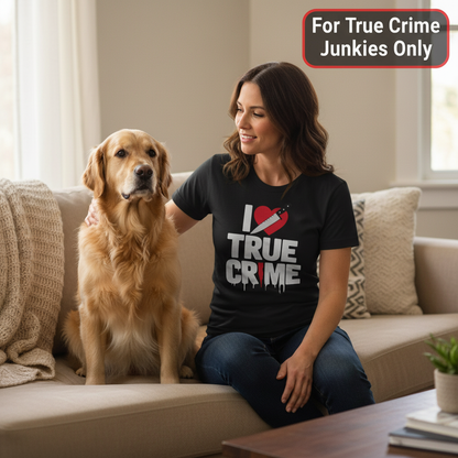 I Love True Crime T-Shirt_pet_companion
