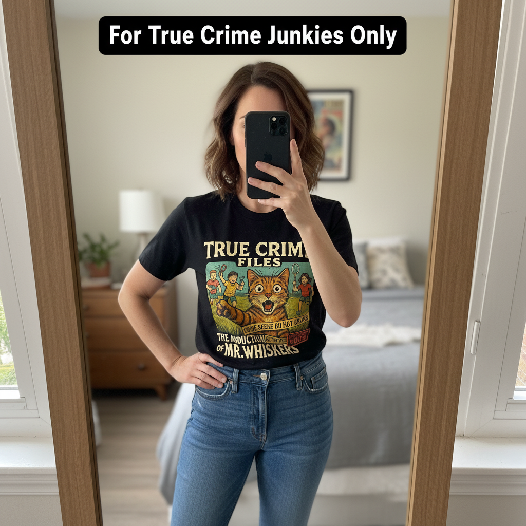 The Abduction of Mr. Whiskers T-Shirt_mirror_selfie