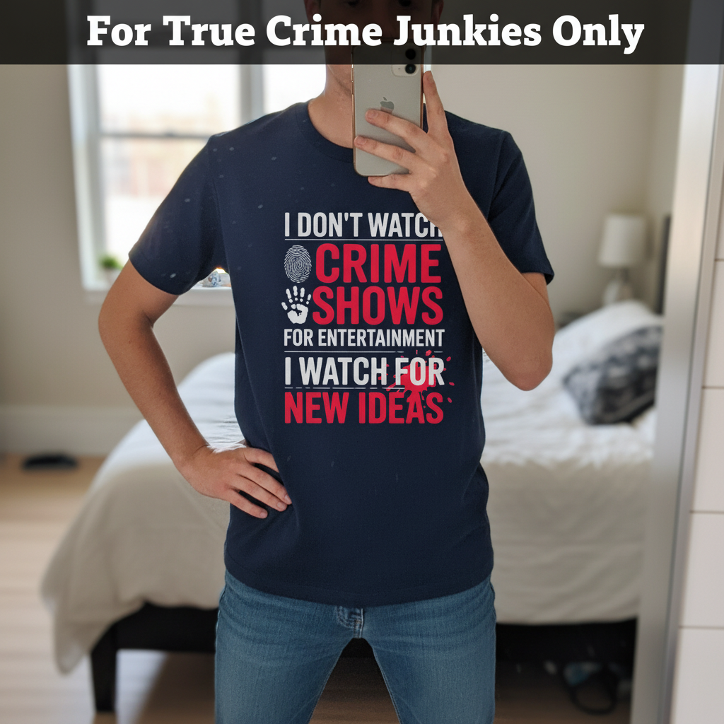 Crime Show Inspiration T-Shirt_mirror_selfie