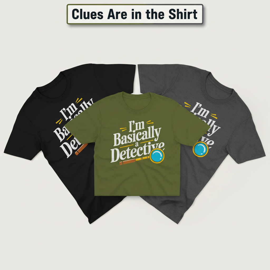 Basically a Detective T-Shirt_color_fan