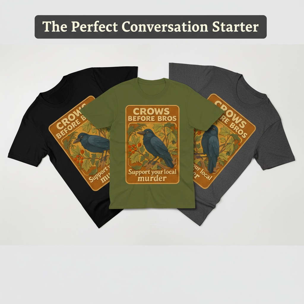Crows Before Bros T-Shirt_color_fan