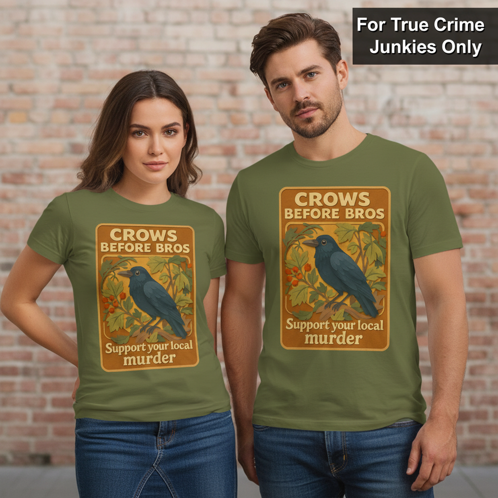 Crows Before Bros T-Shirt_duo_couple