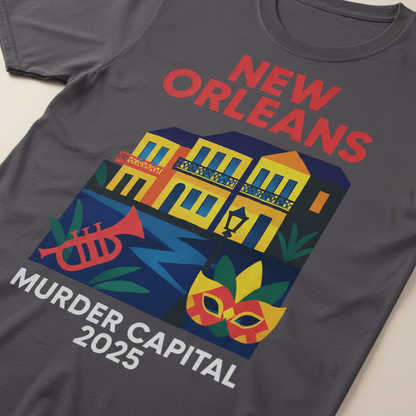 New Orleans Murder Capital 2025 T-Shirt_closeup