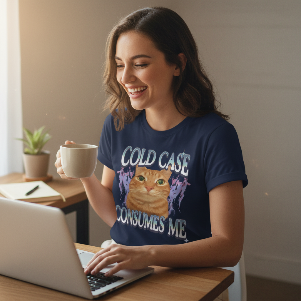 Cold Case Cat T-Shirt_use