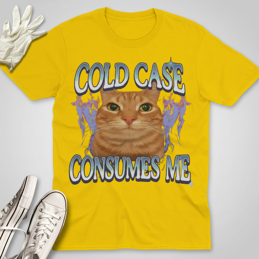 Cold Case Cat T-Shirt_space