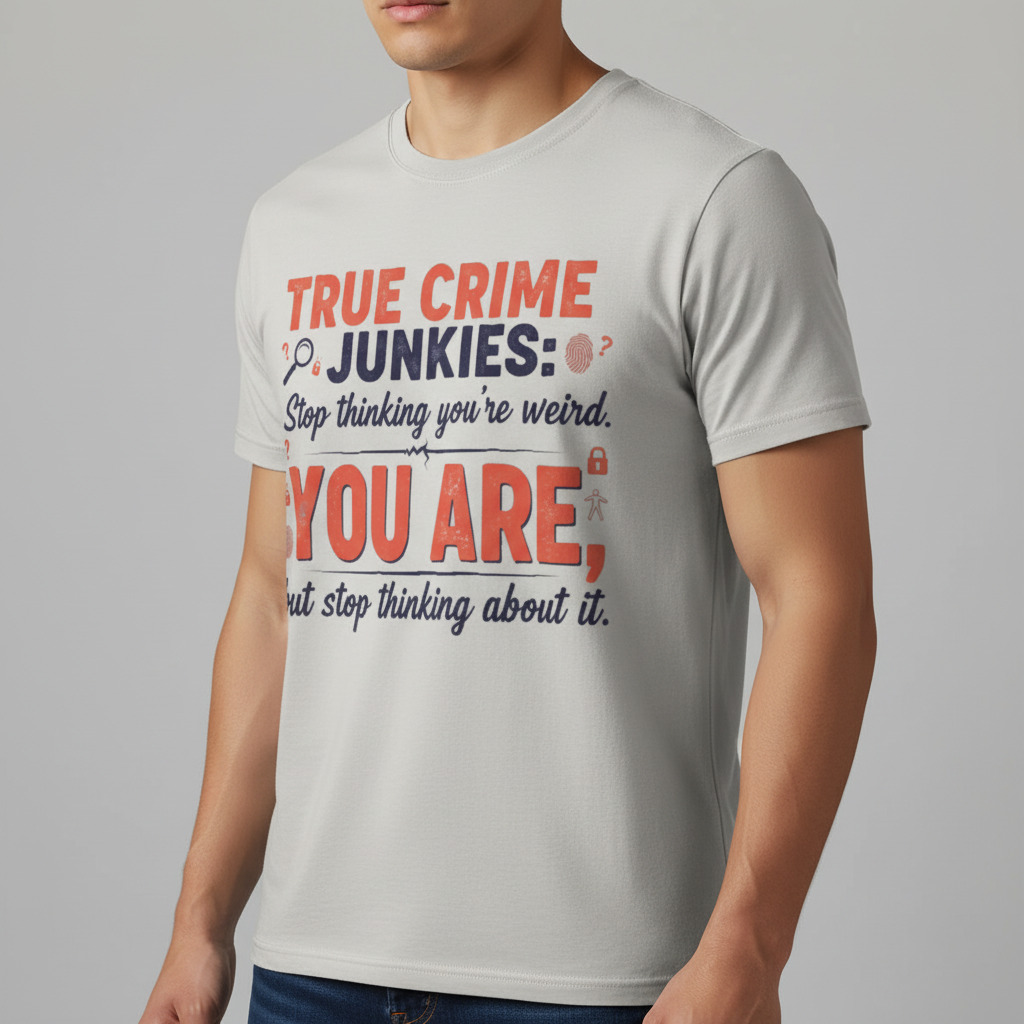 True Crime Junkie Confession T-Shirt_benefit