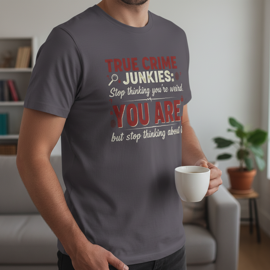 True Crime Junkie Confession T-Shirt_lifestyle