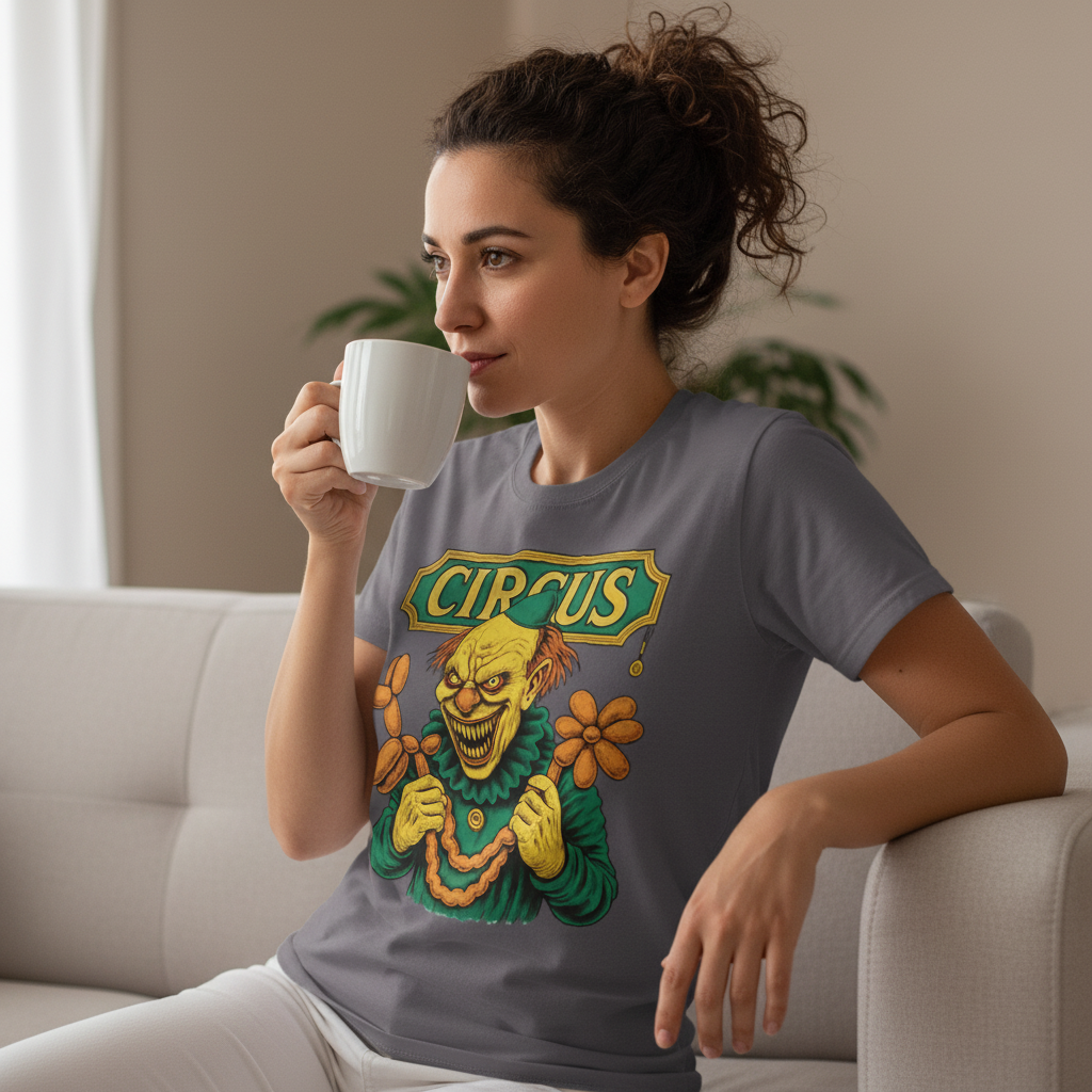 Creepy Circus Clown T-Shirt_use