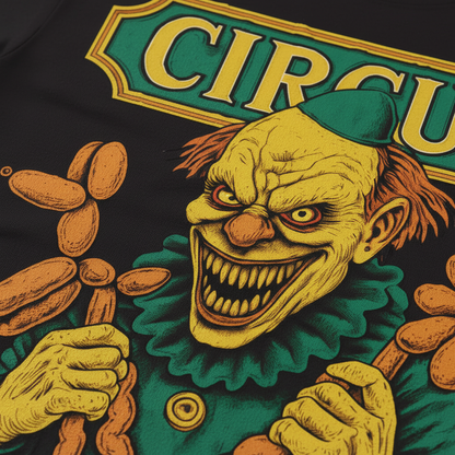Creepy Circus Clown T-Shirt_closeup