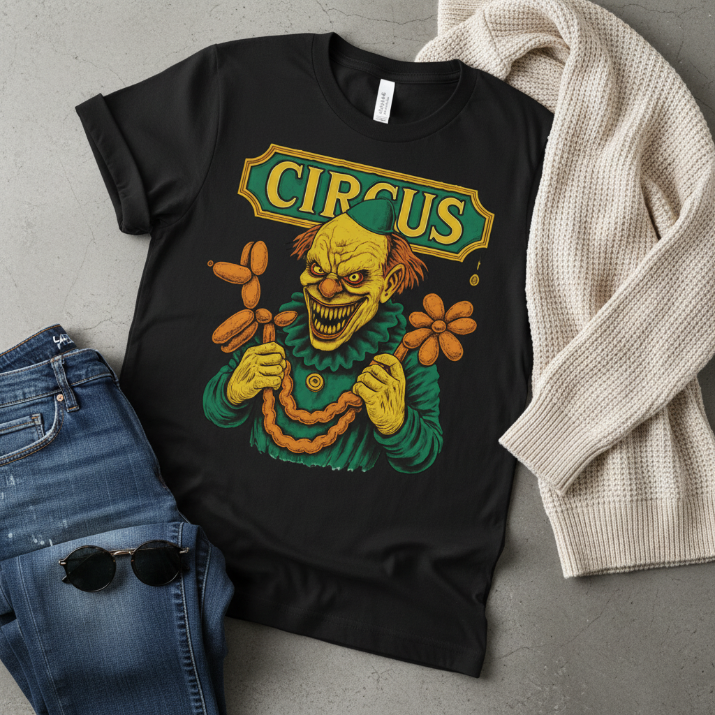Creepy Circus Clown T-Shirt_pairing