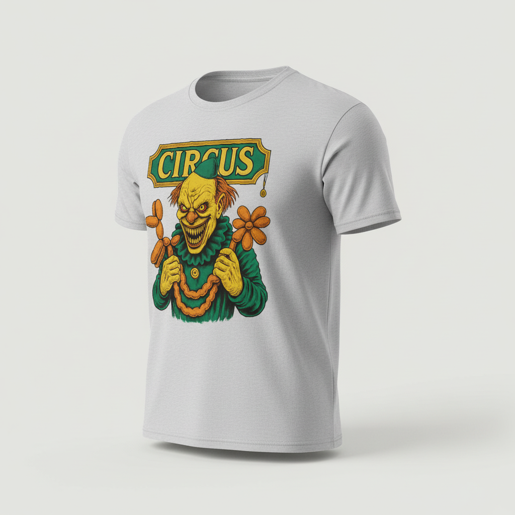 Creepy Circus Clown T-Shirt_space