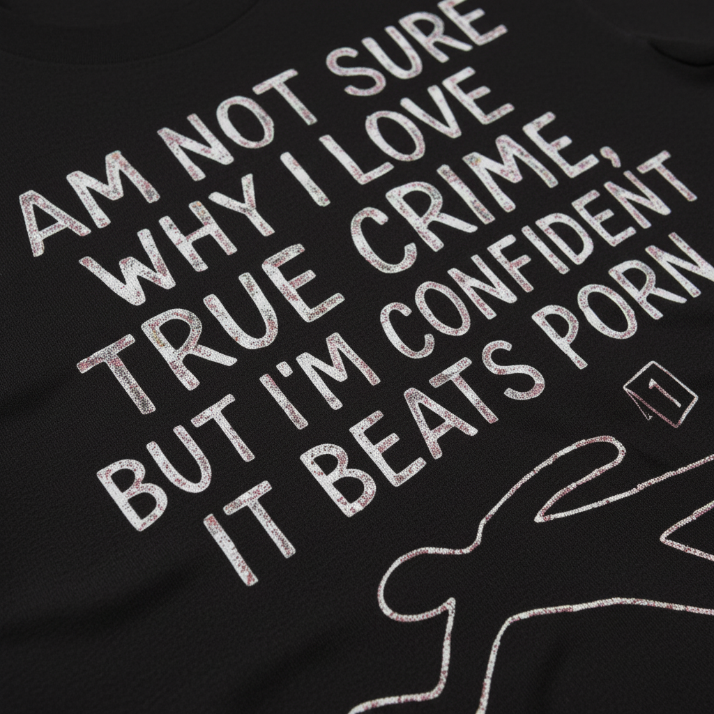 True Crime Addiction T-Shirt_closeup