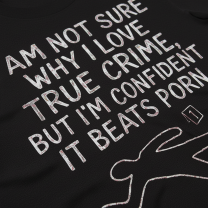 True Crime Addiction T-Shirt_closeup