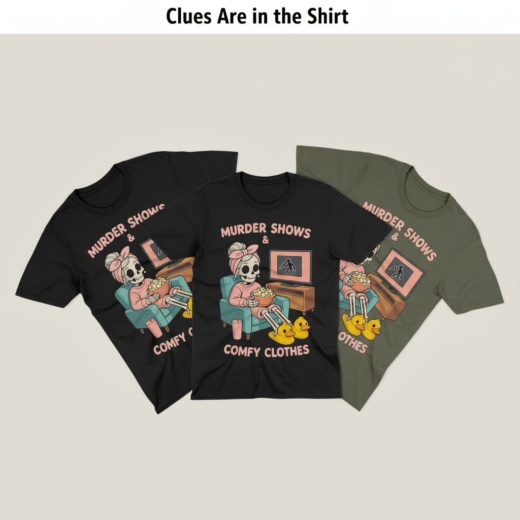 Murder Shows & Comfy Clothes T-Shirt_color_fan