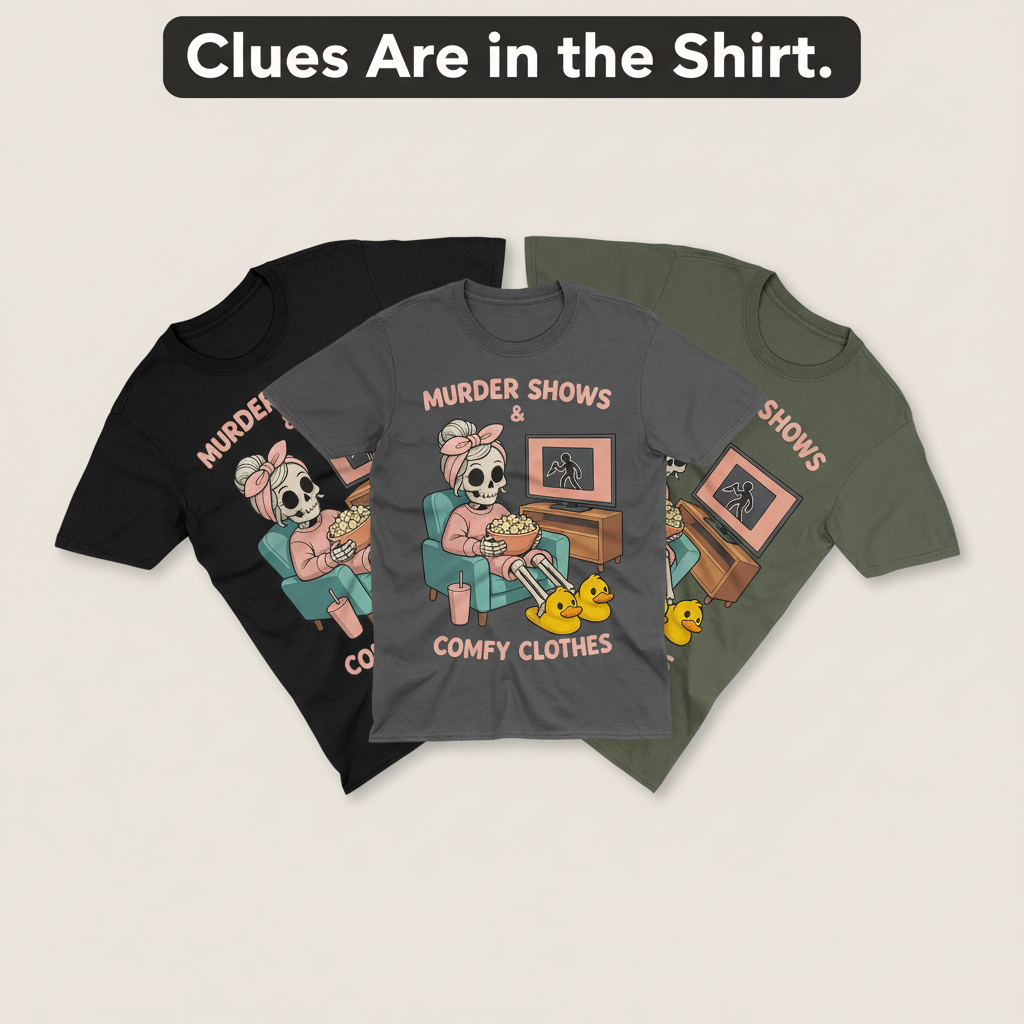 Murder Shows & Comfy Clothes T-Shirt_color_fan