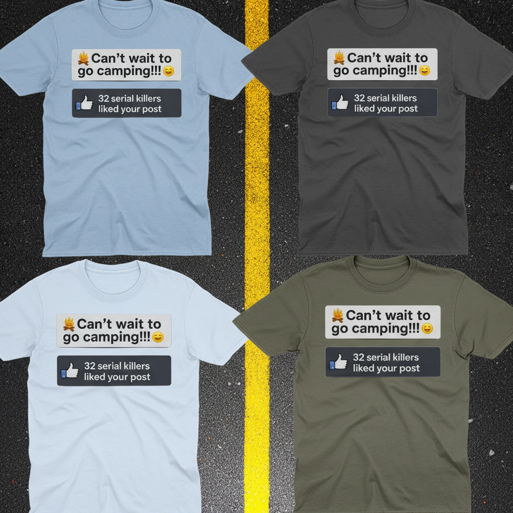 Serial Killer Camping Likes T-Shirt_color_fan
