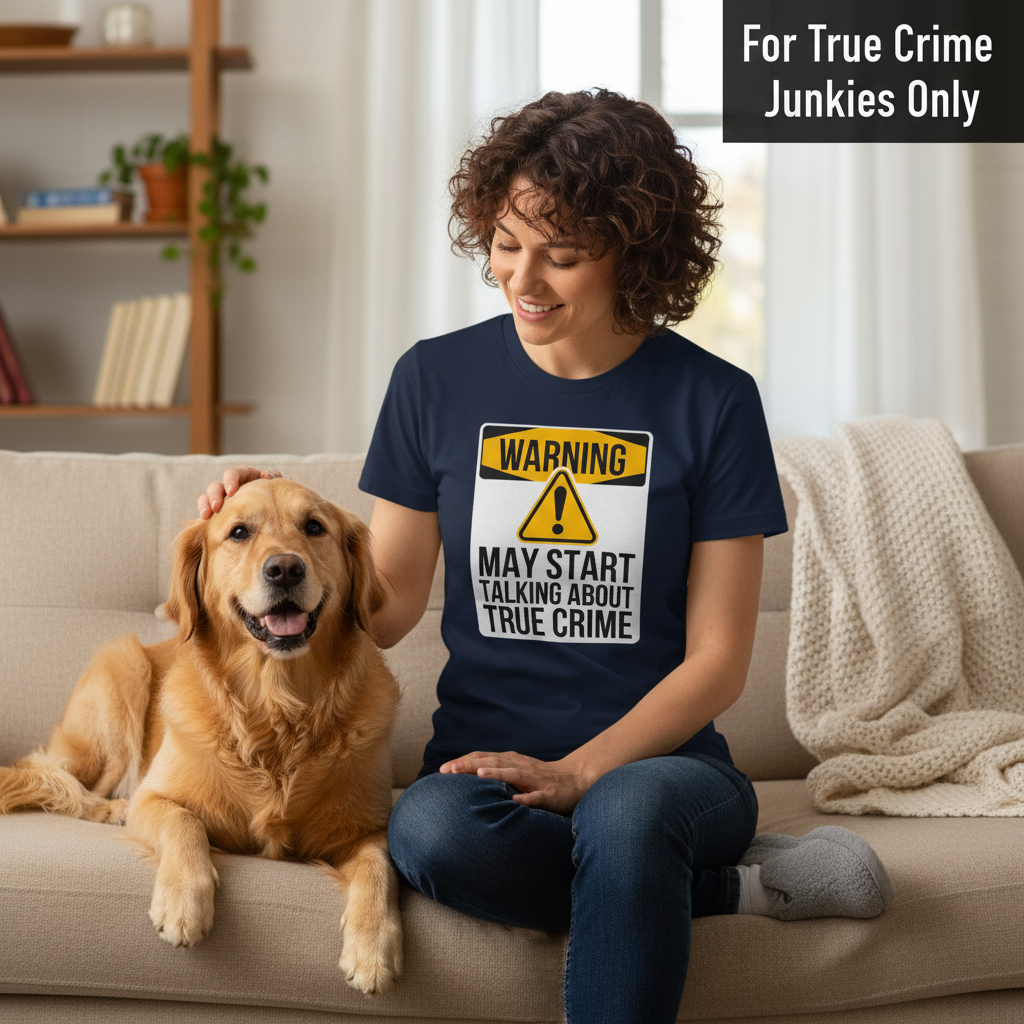 True Crime Warning T-Shirt_pet_companion