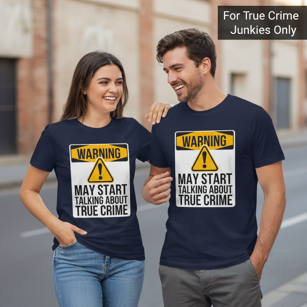 True Crime Warning T-Shirt_duo_couple