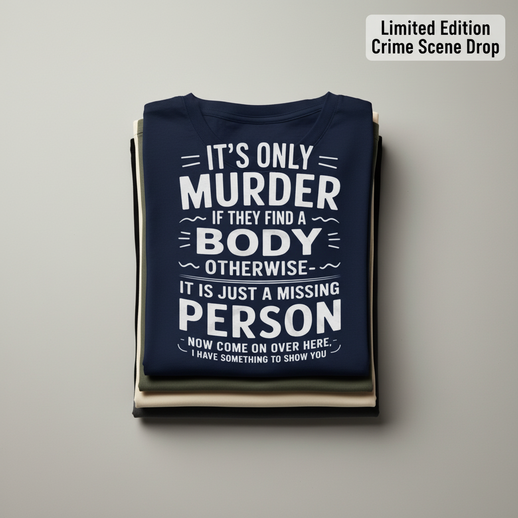 No Body No Crime T-Shirt_stacked_flatlay