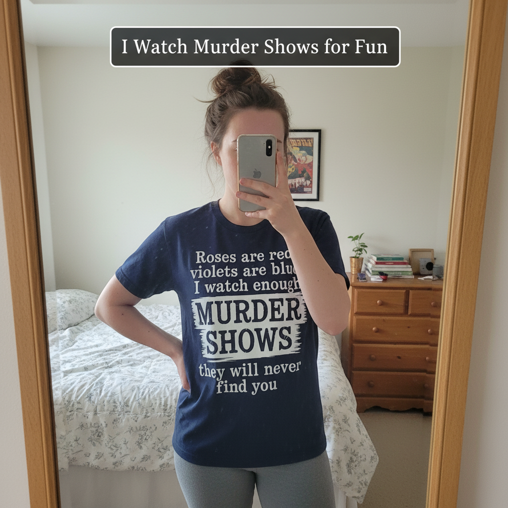 Murder Shows Poetry T-Shirt_mirror_selfie