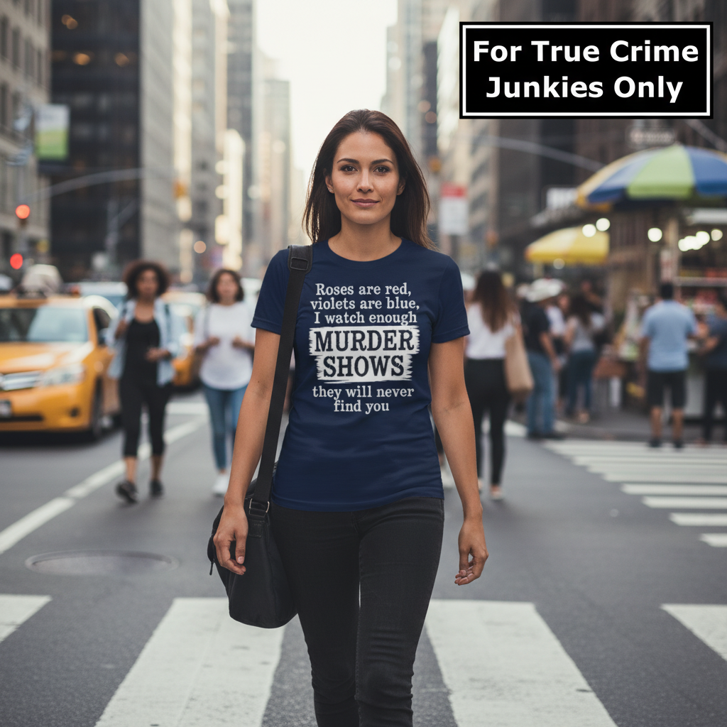 Murder Shows Poetry T-Shirt_crowd_standout