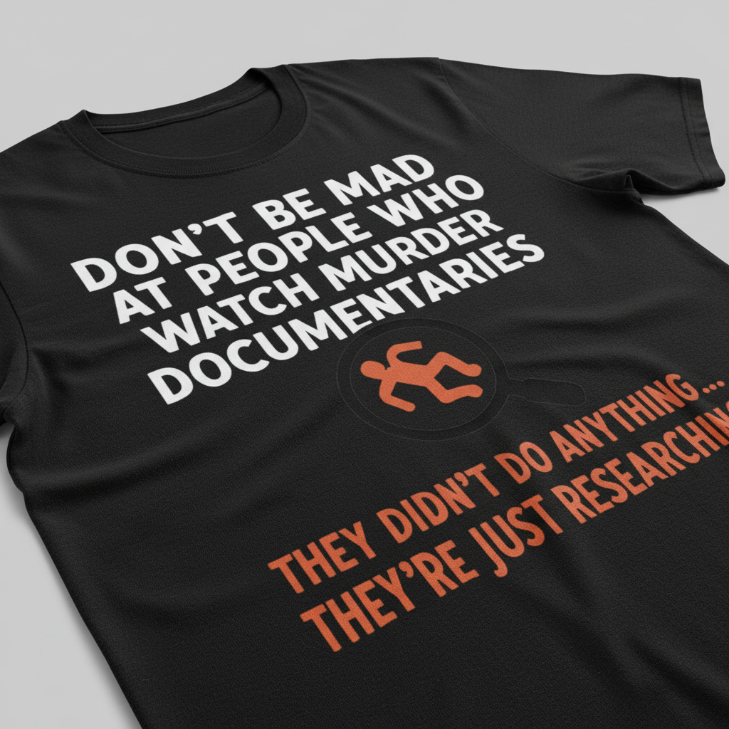 Just Researching Murder T-Shirt_closeup