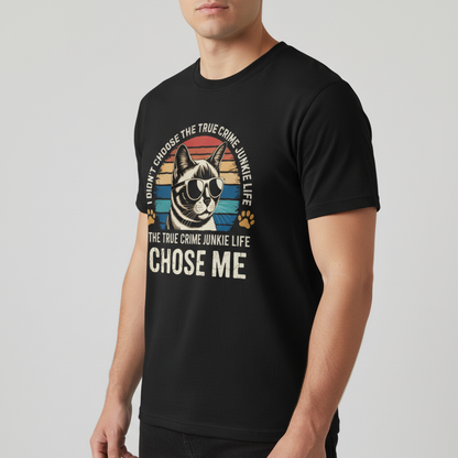 True Crime Cat Vibes T-Shirt_benefit