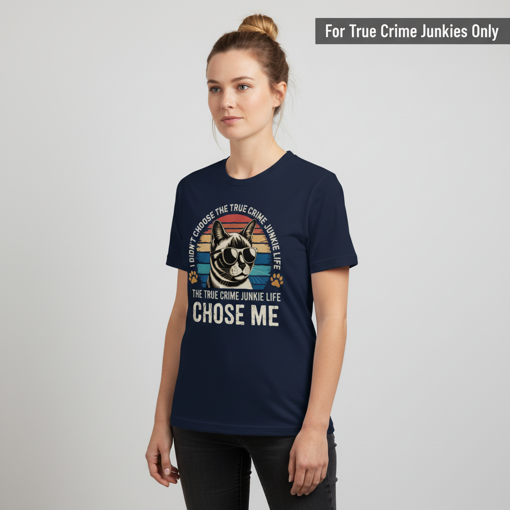 True Crime Cat Vibes T-Shirt_hero