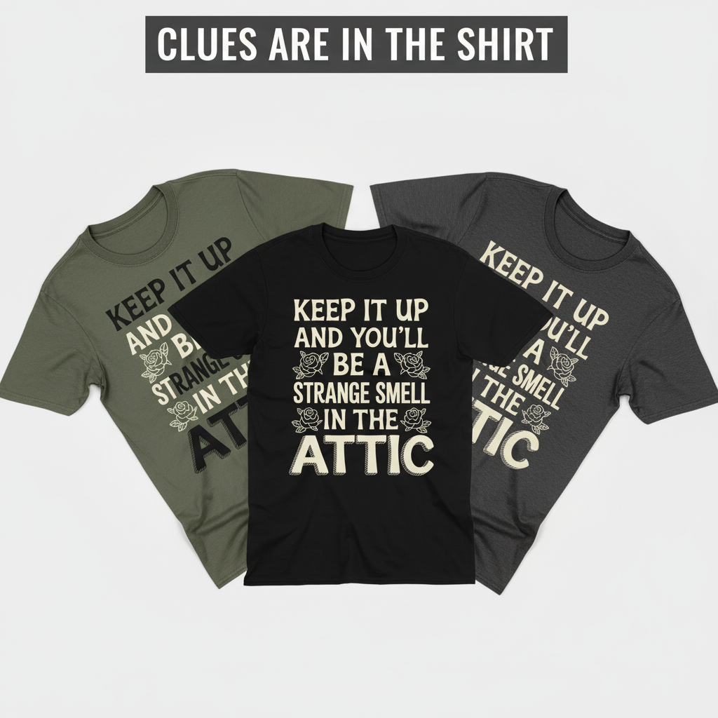 Strange Smell in the Attic T-Shirt_color_fan
