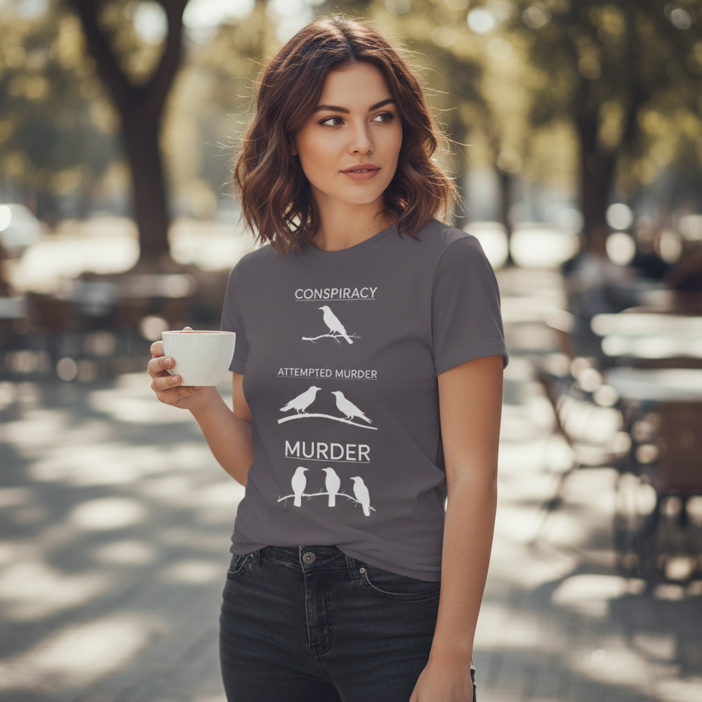 Crow Crime Scene T-Shirt_lifestyle