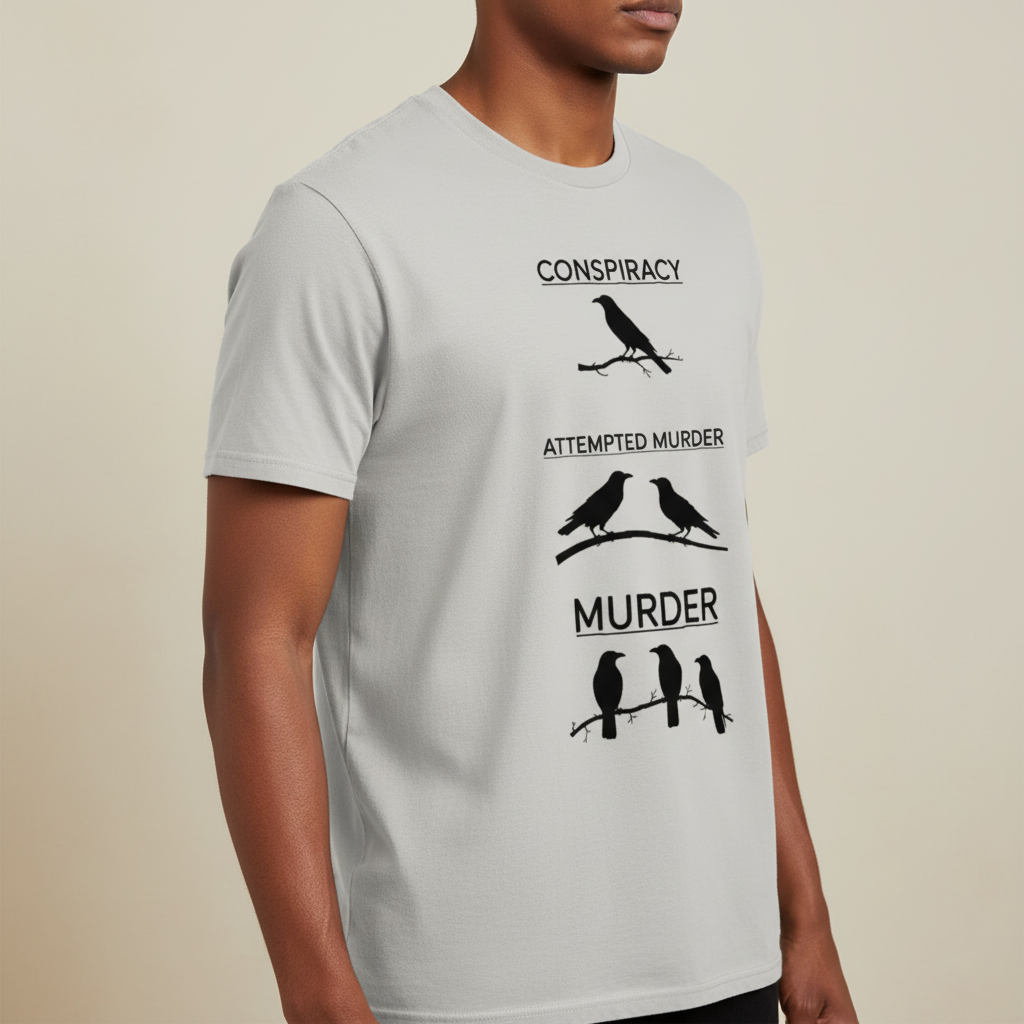 Crow Crime Scene T-Shirt_space