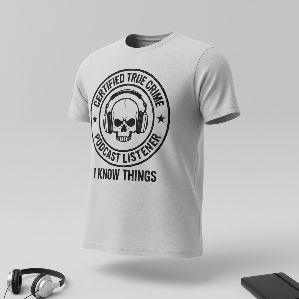 Certified True Crime Listener T-Shirt_space