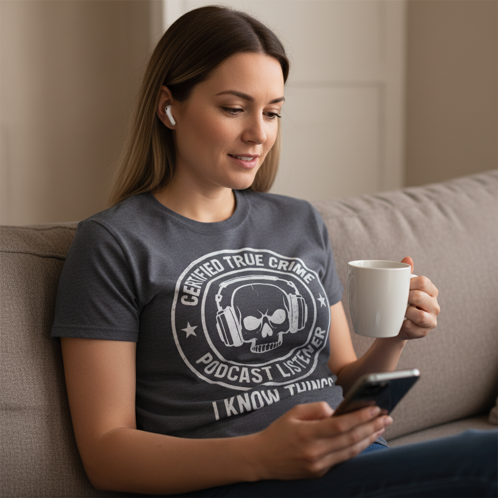 Certified True Crime Listener T-Shirt_use