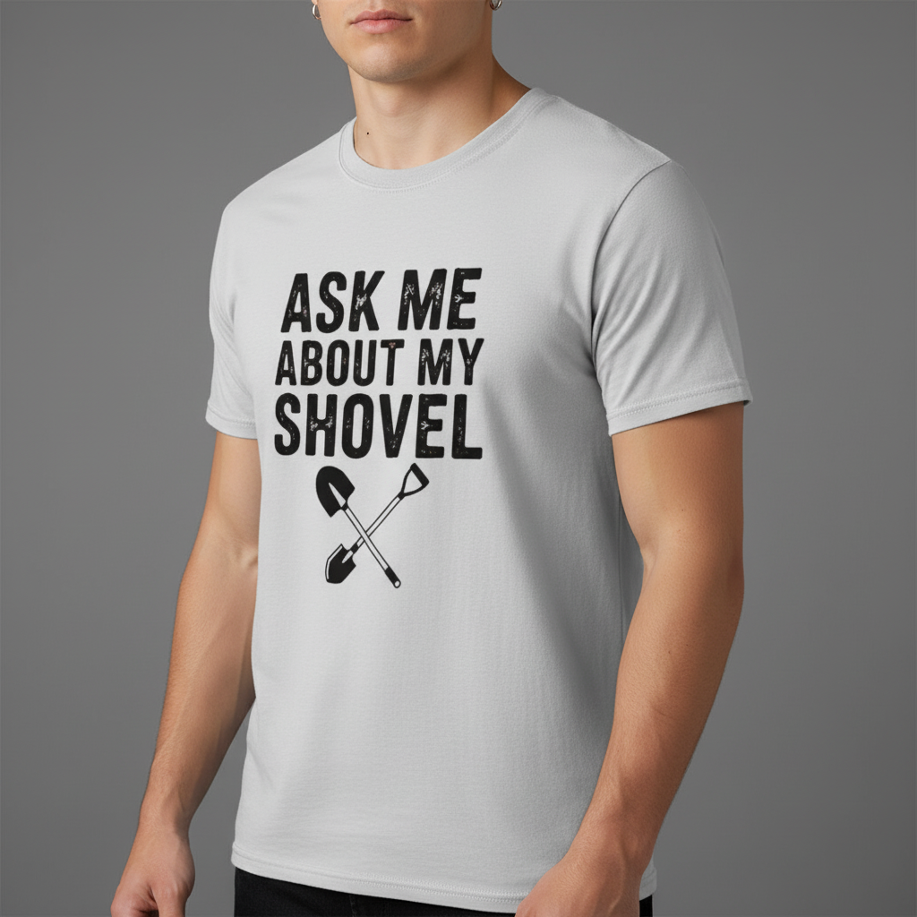 Ask Me About My Shovel T-Shirt_benefit