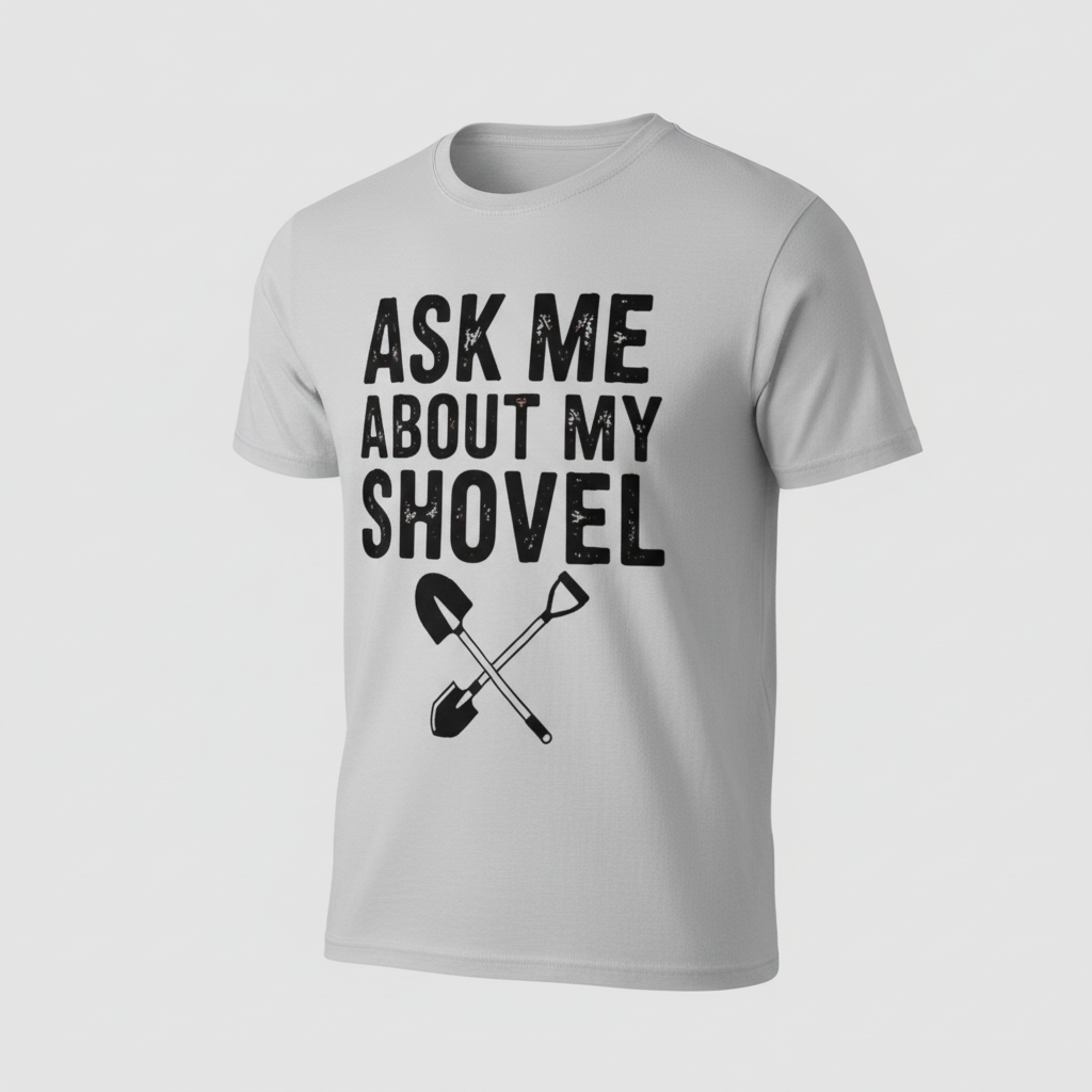 Ask Me About My Shovel T-Shirt_space