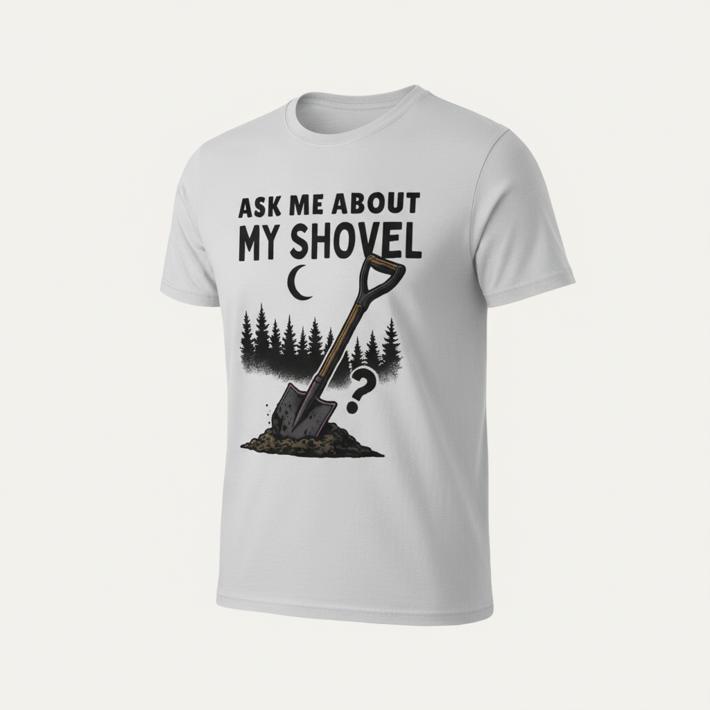 Ask Me About My Shovel T-Shirt_space