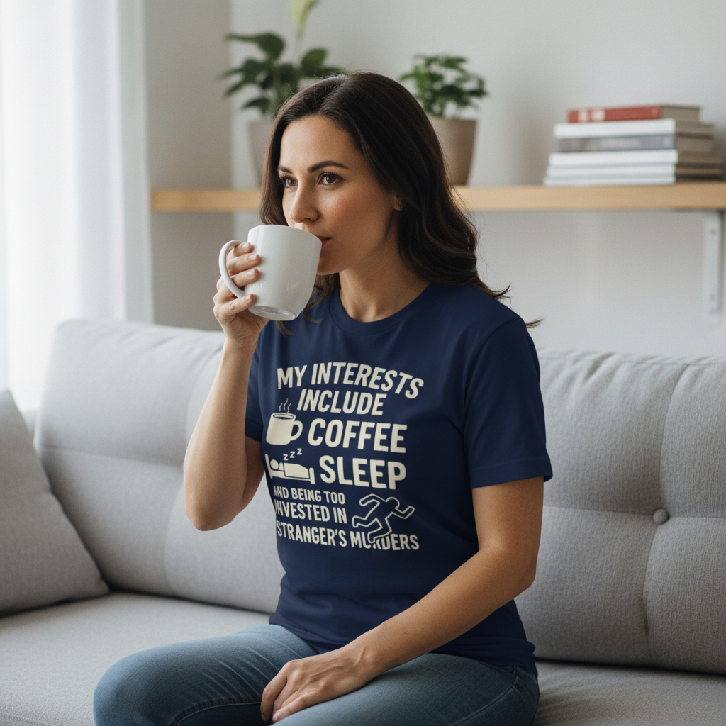 Coffee Sleep Murder Obsession T-Shirt_use