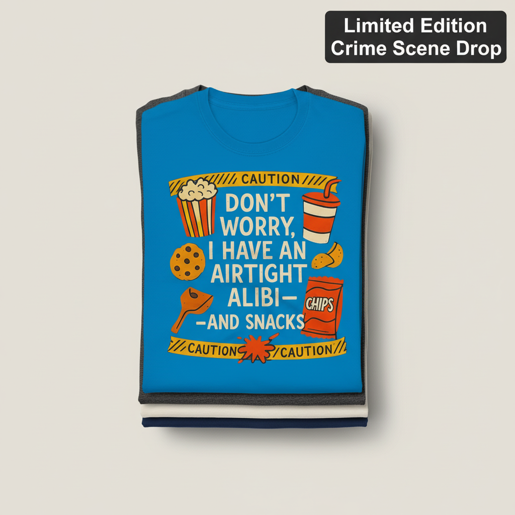 Airtight Alibi Snack T-Shirt_stacked_flatlay