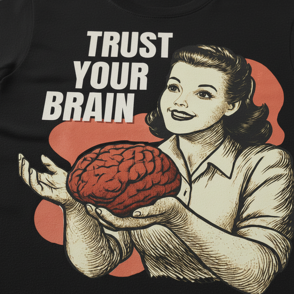 Brains for Dinner T-Shirt_closeup