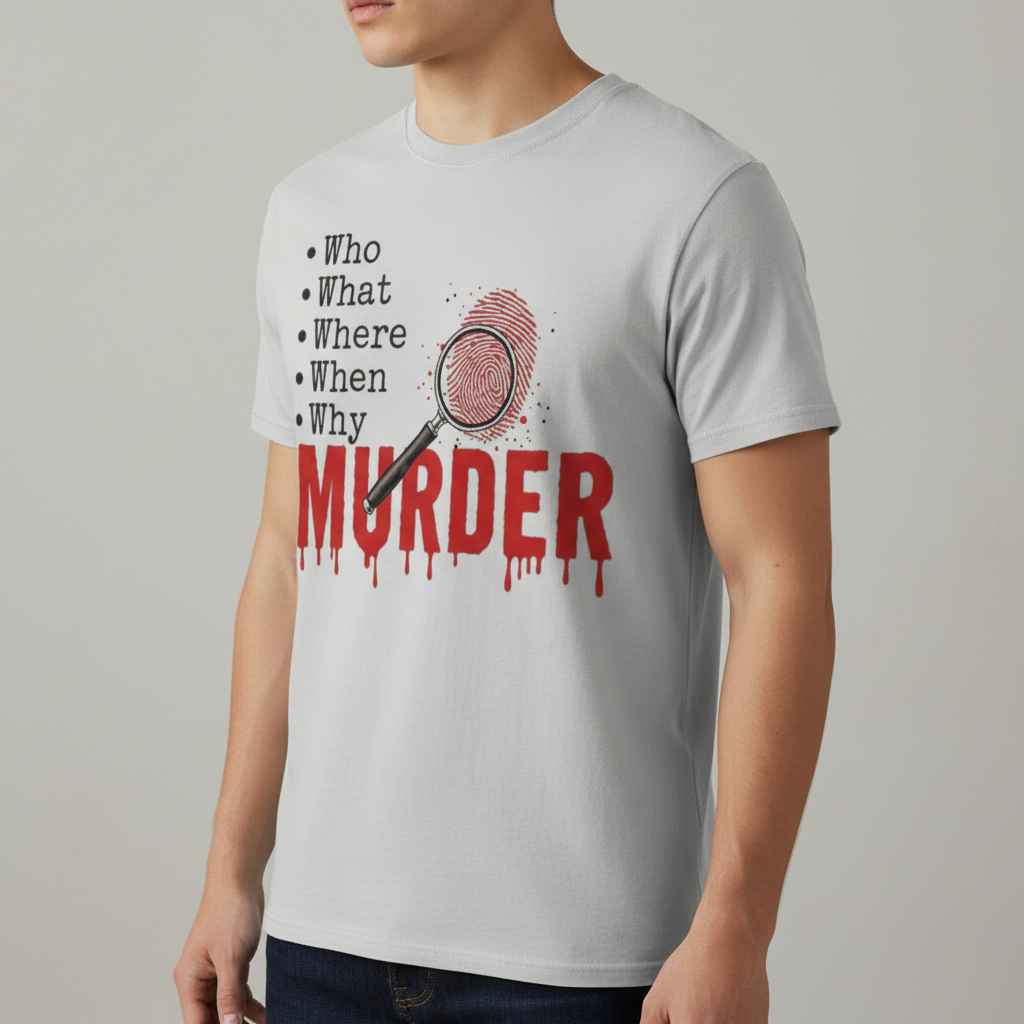 Murder Mystery Questions T-Shirt_space