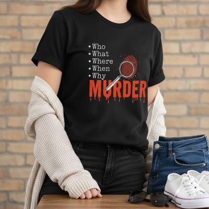 Murder Mystery Questions T-Shirt_pairing
