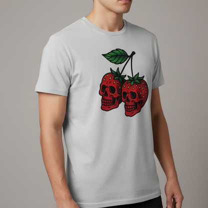 Strawberry Skulls T-Shirt_space