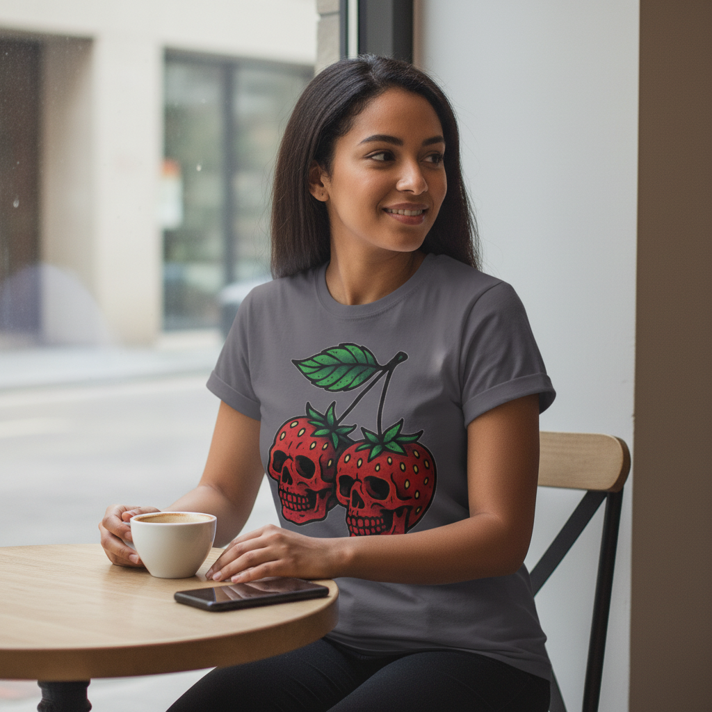Strawberry Skulls T-Shirt_use