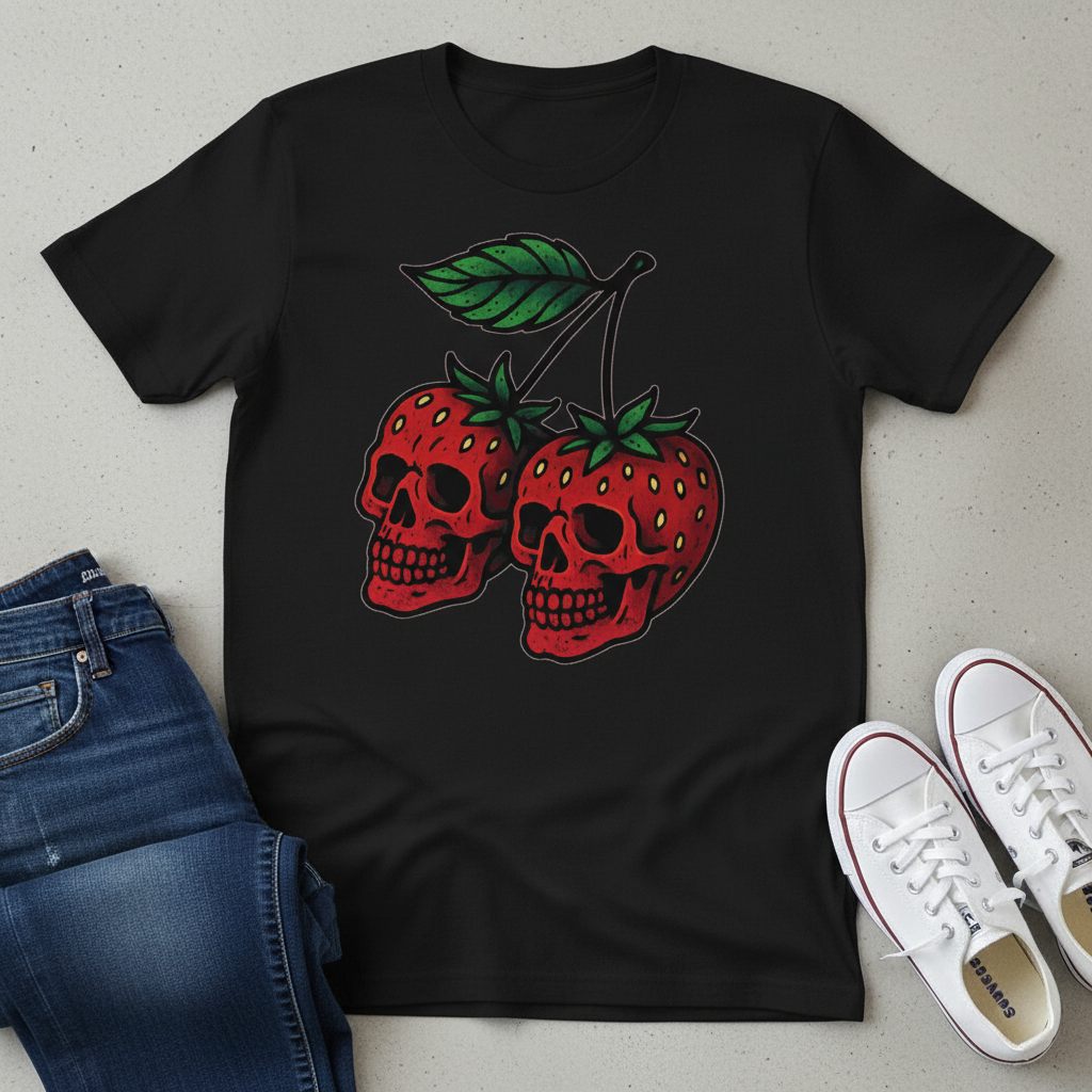 Strawberry Skulls T-Shirt_pairing