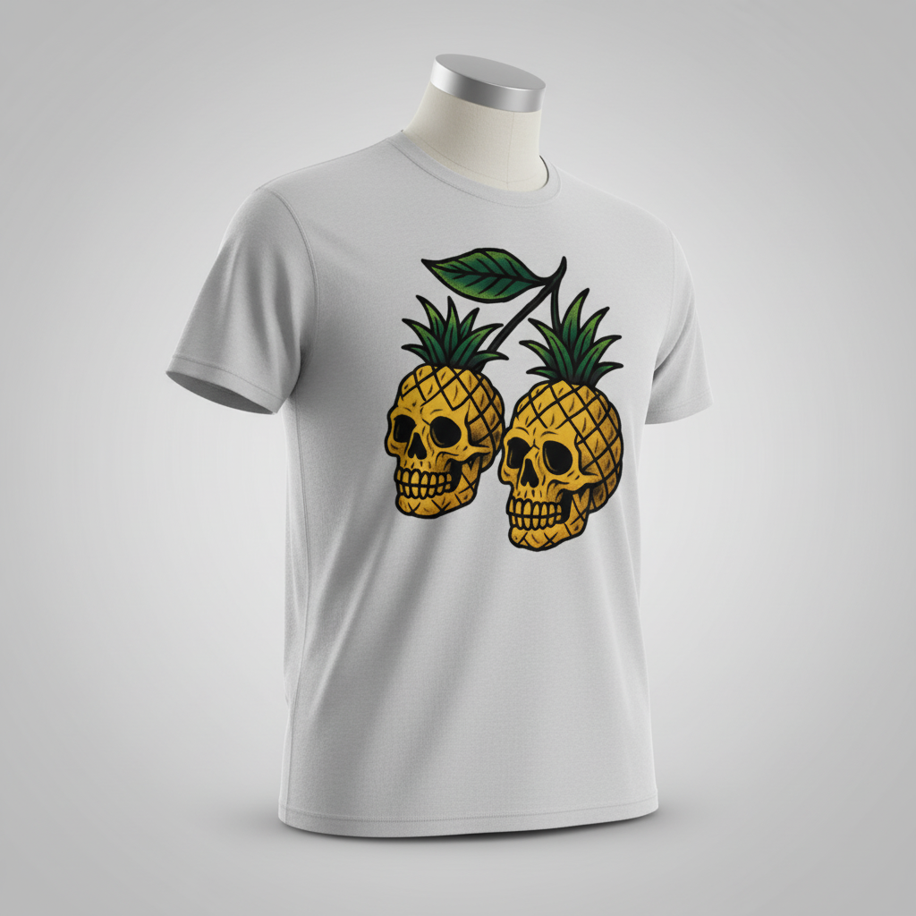 Pineapple Skulls T-Shirt_space