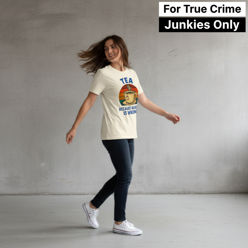 Tea Because Murder Is Wrong T-Shirt_dynamic