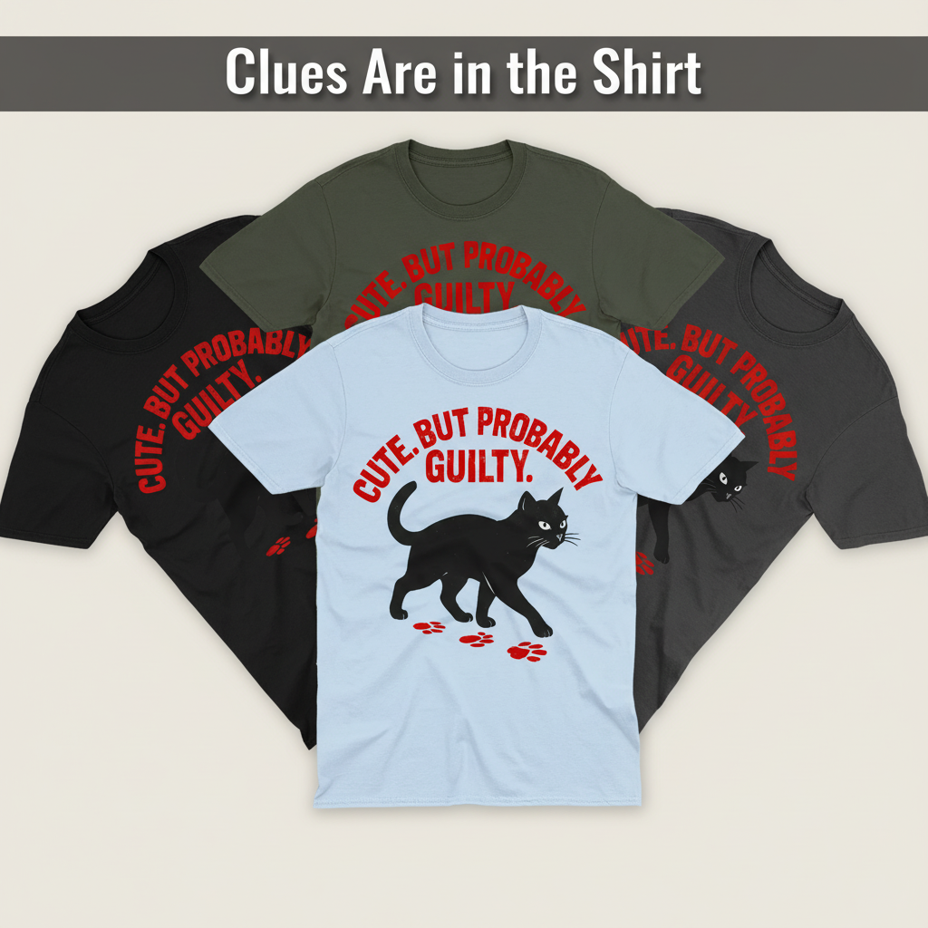 Cute But Probably Guilty T-Shirt_color_fan
