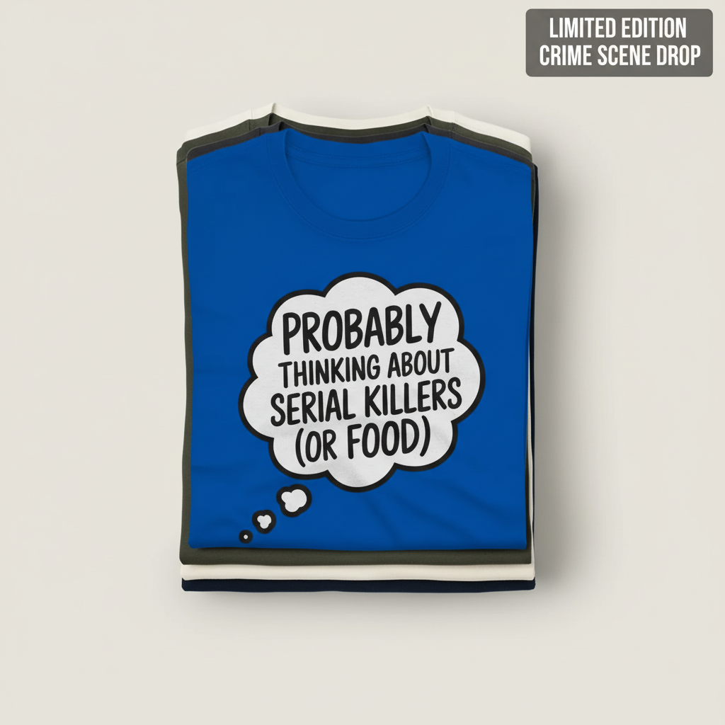 Serial Killers and Snacks T-Shirt_stacked_flatlay