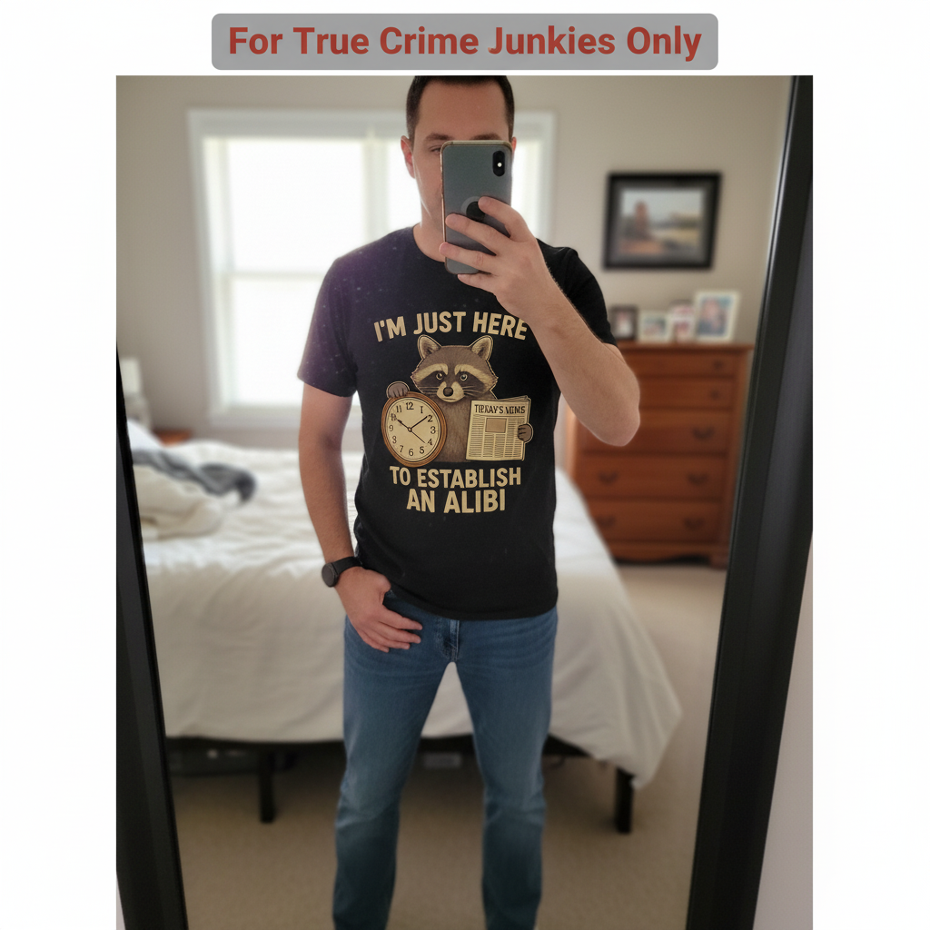 Alibi Raccoon T-Shirt_mirror_selfie